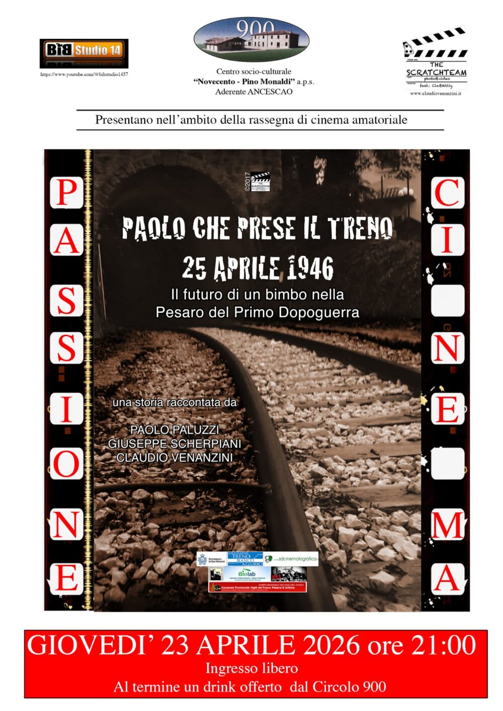 presentazione film "paolo, che prese il treno 25-04-46"